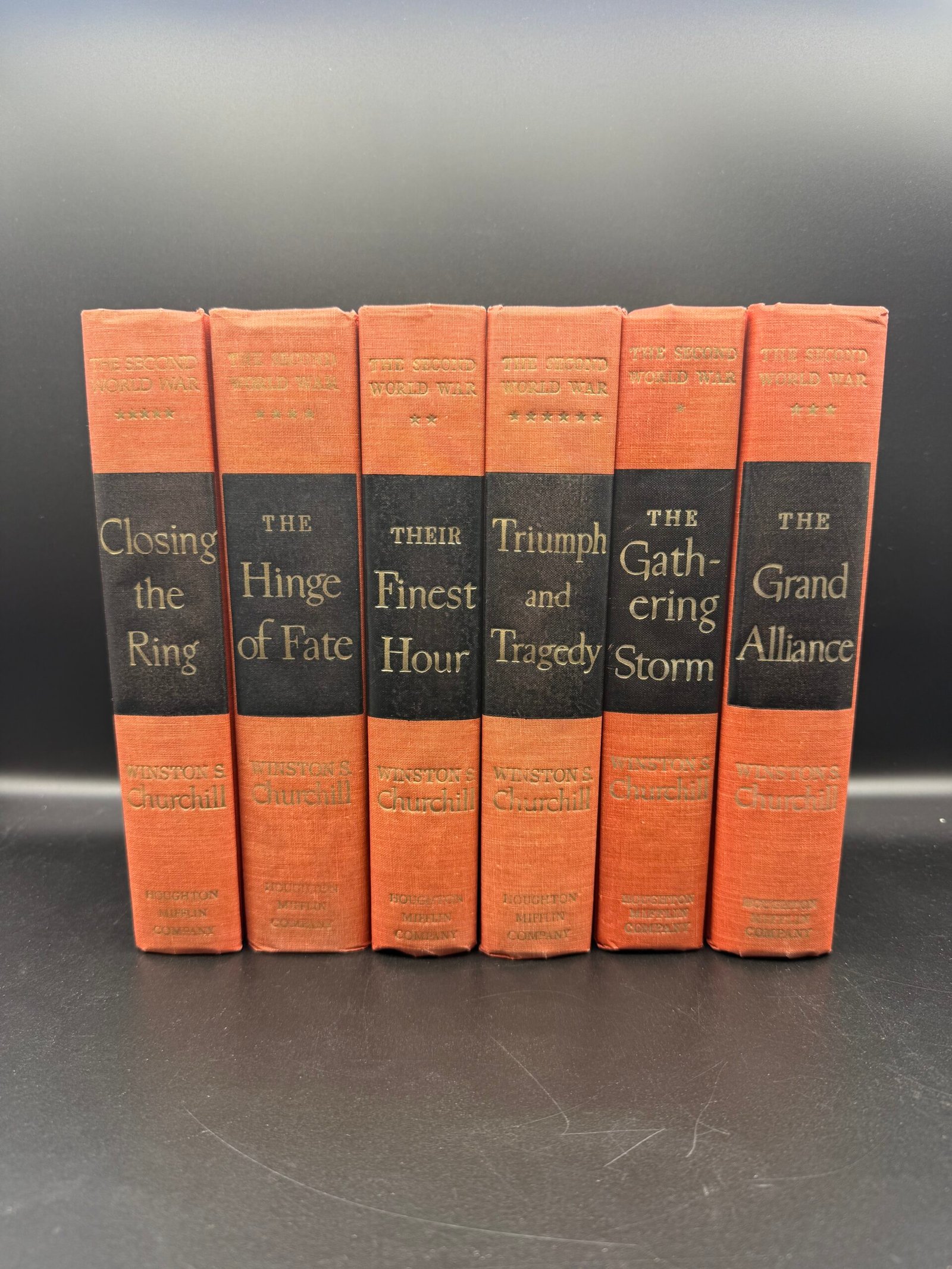 The Second World War by Winston Churchill – A First Edition Set (Six Volumes)