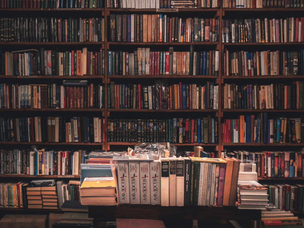 a wall of books