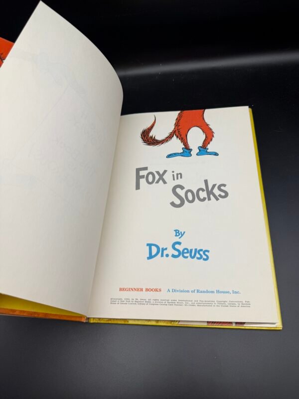 Rare Dr. Seuss Fox in Socks: 1st Edition, 1st Printing, Original Dust Jacket - Image 6